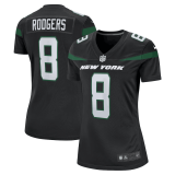 Women New York Jets #8 Aaron Rodgers Black Vapor Untouchable Limited Jersey