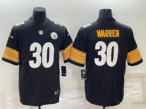 Men's Pittsburgh Steelers #30 Jaylen Warren Black Vapor Untouchable Limited Jersey