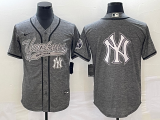 MLB New York Yankees Gray Team Big Logo Game Nike Jersey