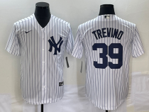 MLB New York Yankees #39 Jose Trevino White Nike Game Jersey