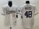 Men's New York Yankees #48 Anthony Rizzo White With Patch Baseball Jersey