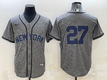 MLB New York Yankees #27 Giancarlo Stanton Gray Fashion Jersey