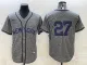 MLB New York Yankees #27 Giancarlo Stanton Gray Fashion Jersey