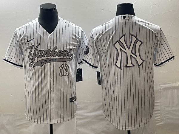 MLB New York Yankees White Team Big Logo Game Nike Jersey