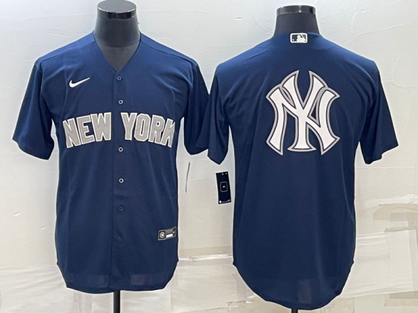 MLB New York Yankees Black Team Big Logo Baseball Nike Jersey