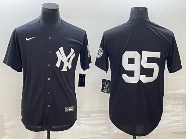 MLB New York Yankees #95 Oswaldo Cabrera Black Game Nike Jersey