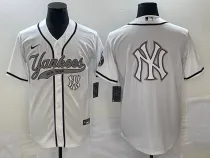 Men's New York Yankees White Team Big Logo Game Nike Jersey