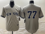 MLB New York Yankees #77 Clint Frazier Gray Game Nike Jersey
