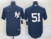 MLB New York Yankees #51 Bernie Williams Navy Game Nike Jersey