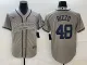 MLB New York Yankees #48 Anthony Rizzo  Gray With Patch  Baseball Nike Jersey