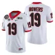 Men's Georgia Bulldogs #19 Brock Bowers 2021/22 CFP National Champions White Jersey