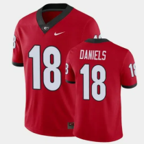 Men's Georgia Bulldogs #18 Jt Daniels Red College Football Stitched Jersey