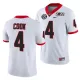 Men's Georgia Bulldogs #29 Christopher Smith 2022 Patch White College Football Stitched Jersey