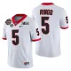 Men's Georgia Bulldogs #5 Kelee Ringo 2021/22 CFP National Champions White College Jersey