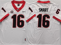 Men's Gonzaga Bulldogs #16 Smart White College Football Stitched Jersey