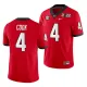 Men's Georgia Bulldogs #29 Christopher Smith 2022 Patch Red College Football Stitched Jersey