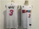 NBA Miami Heat #3 Dwyane Wade 2022/23 White City Edition With NO.6 Patch Stitched Jersey