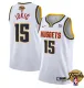 NBA Denver Nuggets #15 Nikola Jokic White 2023 Finals Association Edition Stitched Jersey