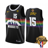 NBA Denver Nuggets #15 Nikola Jokic Black 2023 Finals City Edition Stitched Basketball Jersey