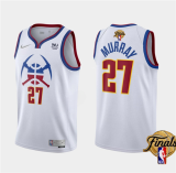 NBA Denver Nuggets #27 Jamal Murray White 2023 Finals Earned Edition Stitched Jersey