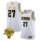 NBA Denver Nuggets #27 Jamal Murray White 2023 Finals Collection With NO.6 Patch Jersey
