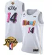 NBA Miami Heat #14 Tyler Herro White 2023 Finals City Edition With NO.6 Patch Stitched Jersey