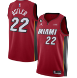 NBA Miami Heat #22 Jimmy Butler Red With NO.6 Patch Stitched Jersey