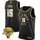 NBA Denver Nuggets #15 Nikola Jokic Black Statement Edition 2023 Finals Collection With NO.6 Patch Jersey