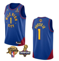 NBA Denver Nuggets #1 Michael Porter Jr. Blue 2023 Nuggets Champions Patch And Finals Jersey
