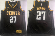 NBA Denver Nuggets #27 Jamal Murray Black With NO.6 Patch Stitched Jersey