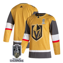 Men's Vegas Golden Knights Blank Gold 2023 Stanley Cup Champions Stitched Jersey