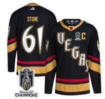 Men's Vegas Golden Knights #61 Mark Stone Black 2023 Stanley Cup Champions Reverse Retro Jersey