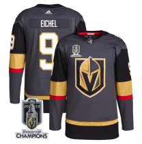 Men's Vegas Golden Knights #9 Jack Eichel Gold 2023 Stanley Cup Champions Stitched Jersey