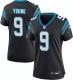 Women Carolina Panthers #9 Bryce Young Black Vapor Untouchable Limited Jersey