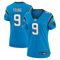 Women Carolina Panthers #9 Bryce Young Blue Vapor Untouchable Limited Jersey