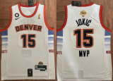NBA Denver Nuggets #15 Nikola Jokic White 2023 Finals Champions Icon Edition Stitched Jersey