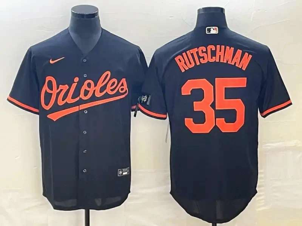 MLB Baltimore Orioles #35 Adley Rutschman Black Game Jersey