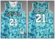 NBA San Antonio Spurs #21 Tim Duncan Blue Mitchell & Ness Throwback Stitched Jersey