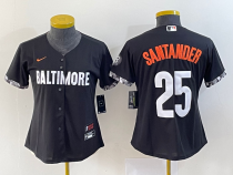 MLB Baltimore Orioles #25 Anthony Santander Black 2023 City Connect Cool Base Stitched Jersey
