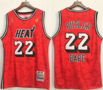 NBA Miami Heat #22 Jimmy Butler Red Throwback Basketball Jersey