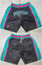 NBA San Antonio Spurs Black/Teal Shorts (Run Small)