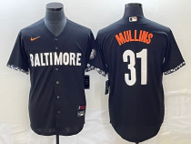 MLB Baltimore Orioles #31 Cedric Mullins Black 2023 City Connect Cool Base Stitched Jersey