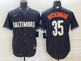 MLB Baltimore Orioles #35 Adley Rutschman Black 2023 City Connect Cool Base Stitched Jersey