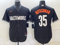 MLB Baltimore Orioles #35 Adley Rutschman Black 2023 City Connect Cool Base Stitched Jersey
