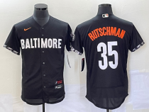 MLB Baltimore Orioles #35 Adley Rutschman Black 2023 City Connect Flex Base Elite Jersey