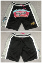 NBA San Antonio Spurs Black Shorts (Run Small)