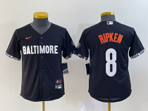 MLB Baltimore Orioles #8 Cal Ripken Jr. Black 2023 City Connect Cool Base Stitched Jersey