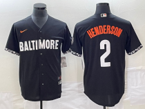 MLB Baltimore Orioles #2 Gunnar Henderson Black 2023 City Connect Cool Base Stitched Jersey