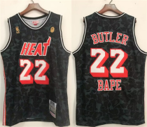 NBA Miami Heat #22 Jimmy Butler Black Throwback Basketball Jersey