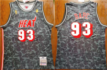 NBA Miami Heat #93 Bape Black Throwback Basketball Jersey